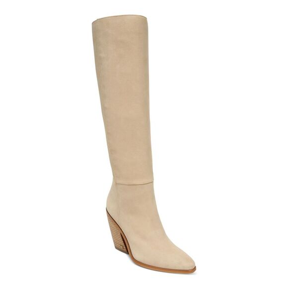 SAM EDELMAN Shoes - NWT SAM EDELMAN Womens Beige Annabel Almond Leather Heeled Boots 9.5 M